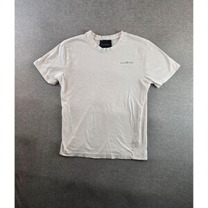 John Richmond T-Shirt Mens Size 2XL White Logo Boxy Logo Tee‎ Short Sleeve
